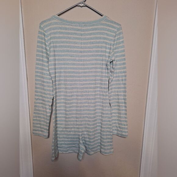 Aerie Striped Henley Sleep Romper NWT Size Medium - Picture 4 of 7